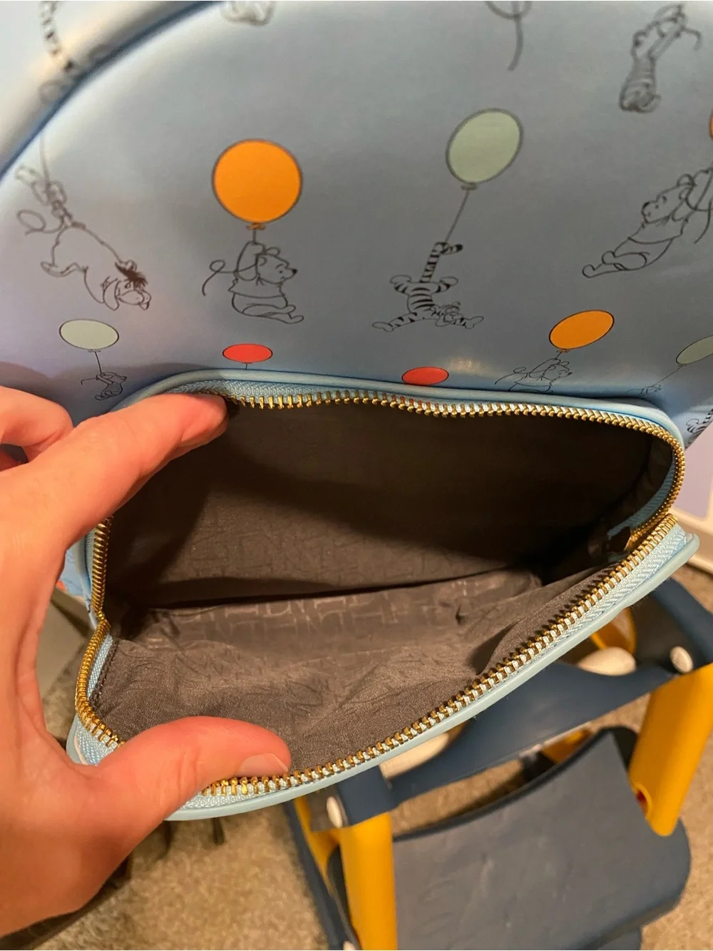 Disney Winnie the Pooh Blue mini Backpack with Balloon Print - Picture 6 of 7